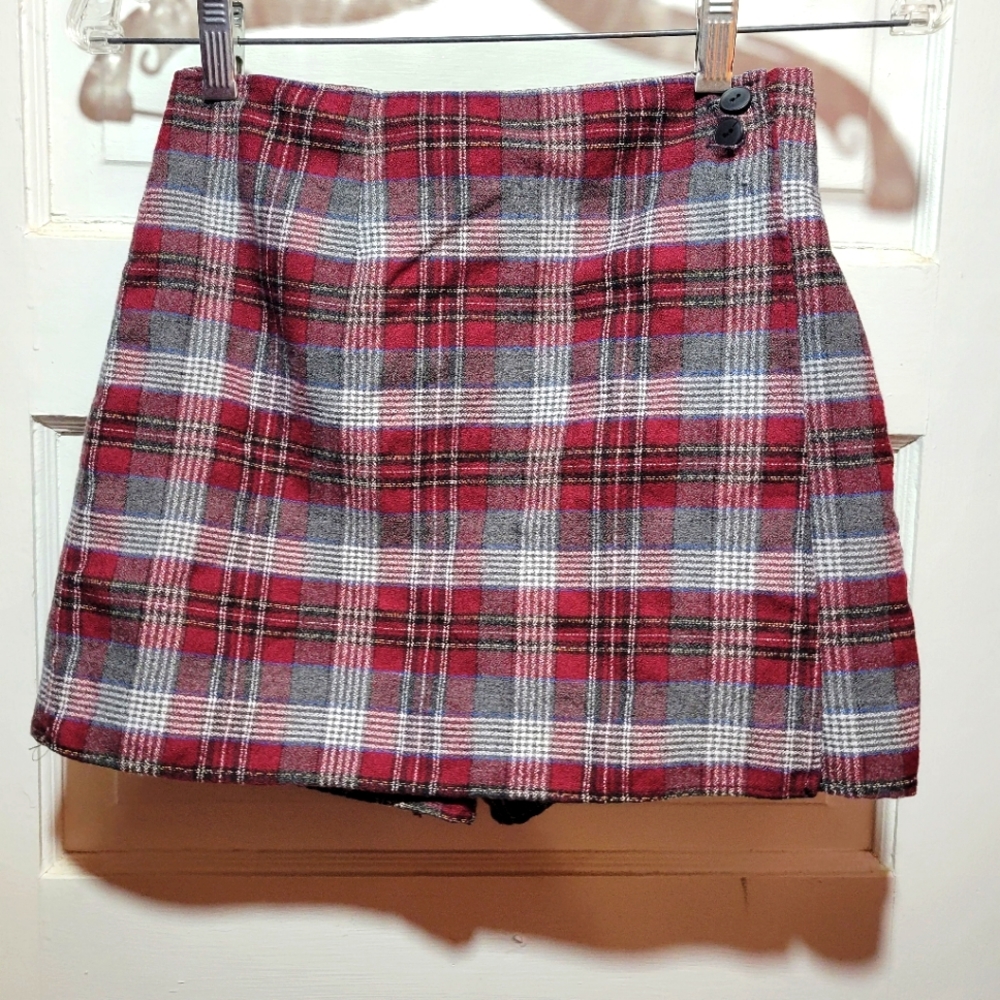 Vintage plaid "skort"